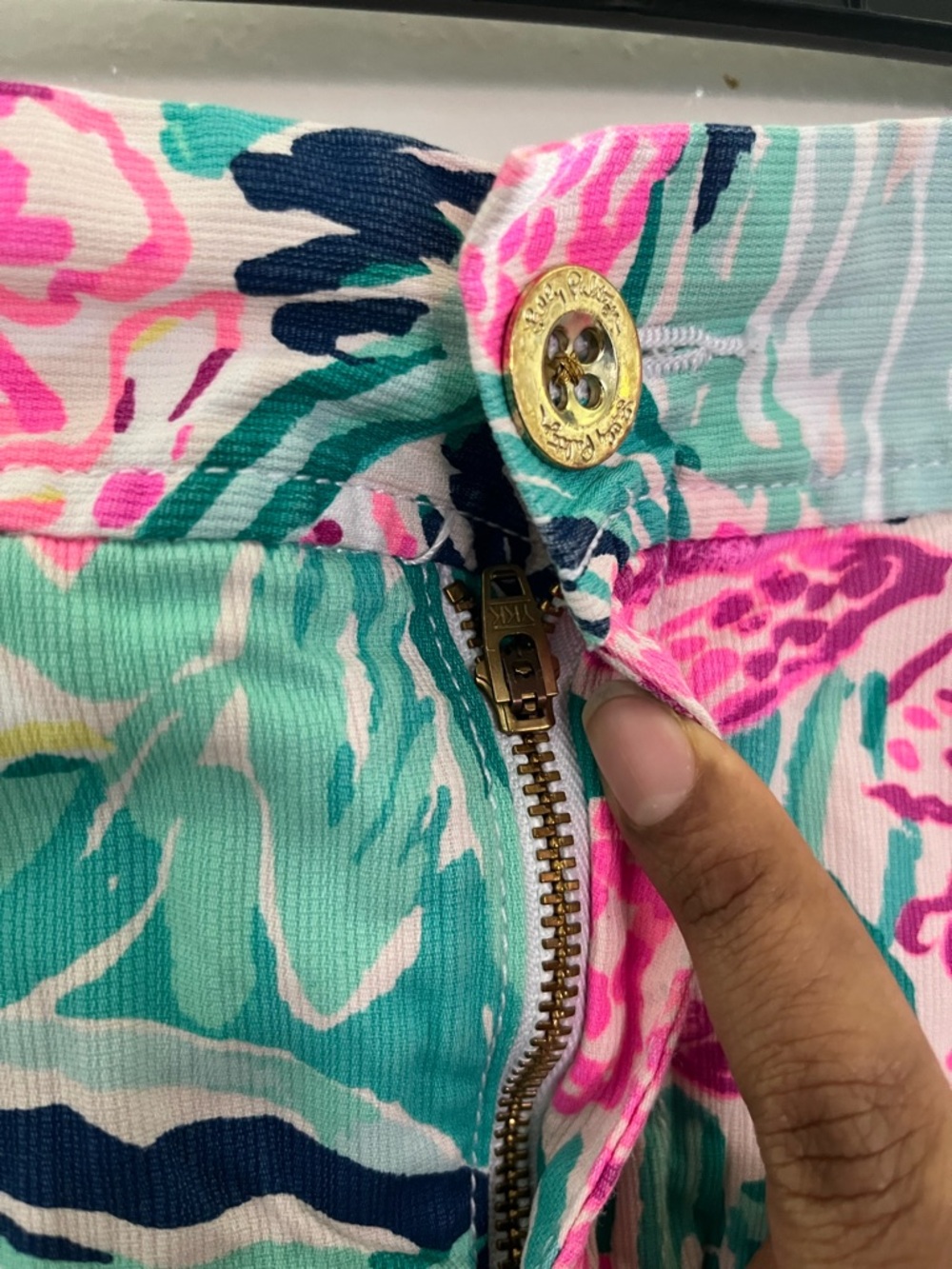 Lilly Pulitzer Tropical Floral Mini Skirt - Pink & Green - Picture 4 of 7